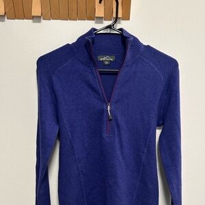 Eddie Bauer purple zip up top size small
